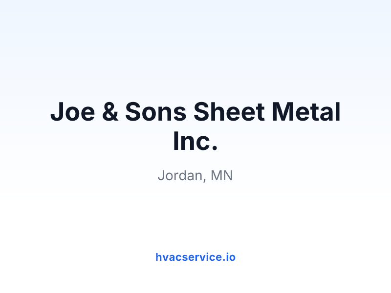 Joe & Sons Sheet Metal Inc.