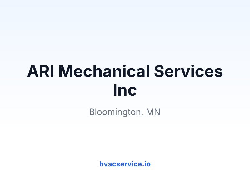 ARI Mechanical Services Inc