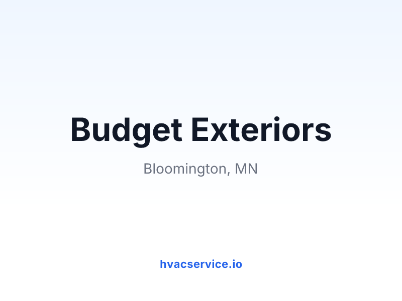 Budget Exteriors