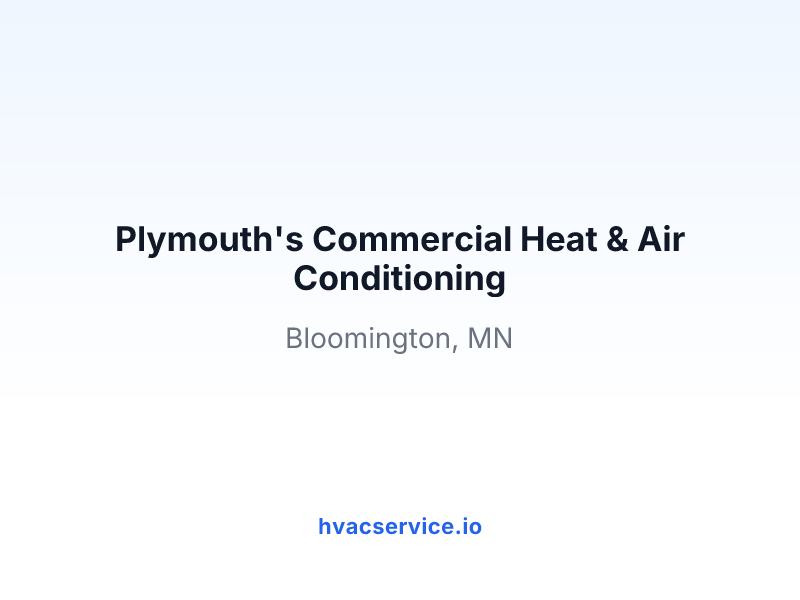 Plymouth's Commercial Heat & Air Conditioning