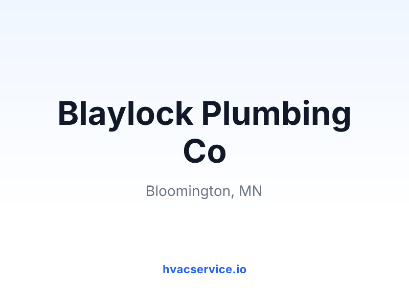 Blaylock Plumbing Co