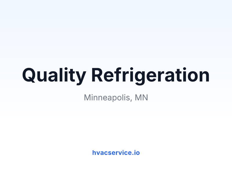 Quality Refrigeration