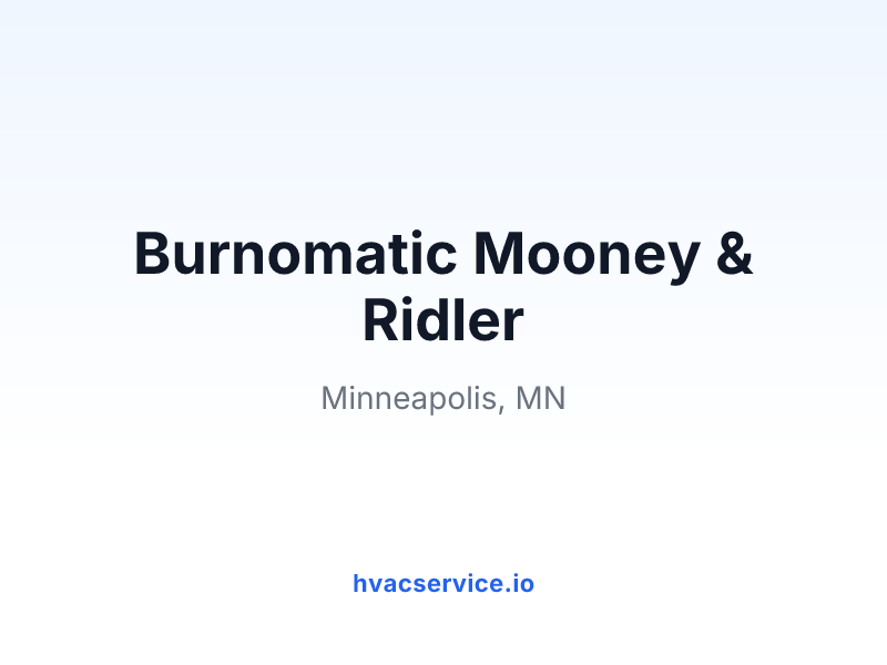 Burnomatic Mooney & Ridler