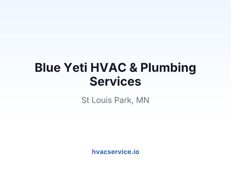 Blue Yeti HVAC & Plumbing Services