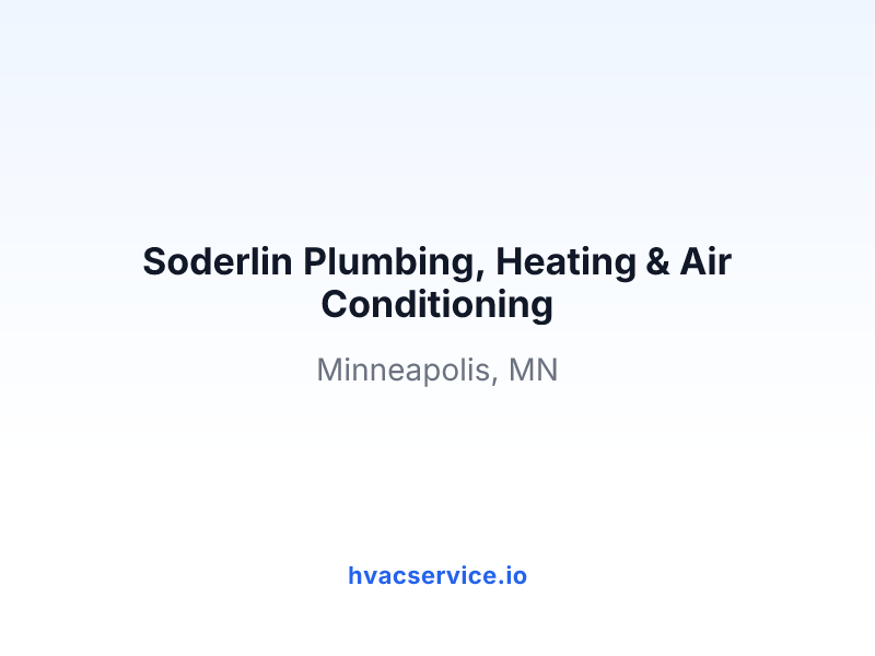 Soderlin Plumbing, Heating & Air Conditioning
