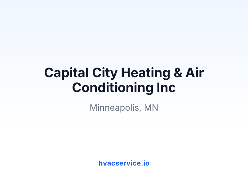 Capital City Heating & Air Conditioning Inc