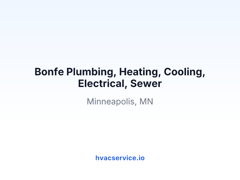 Bonfe Plumbing, Heating, Cooling, Electrical, Sewer