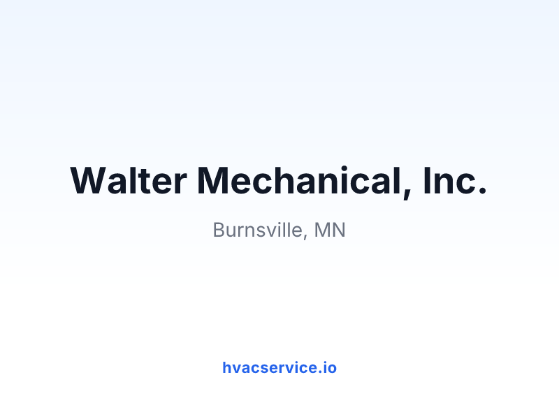 Walter Mechanical, Inc.