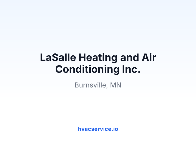 LaSalle Heating and Air Conditioning Inc.