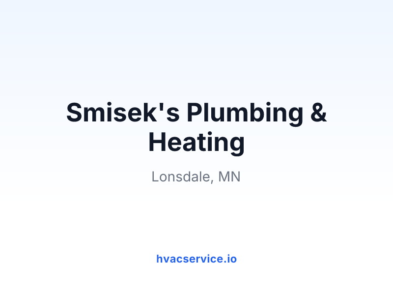 Smisek's Plumbing & Heating