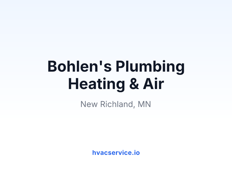 Bohlen's Plumbing Heating & Air