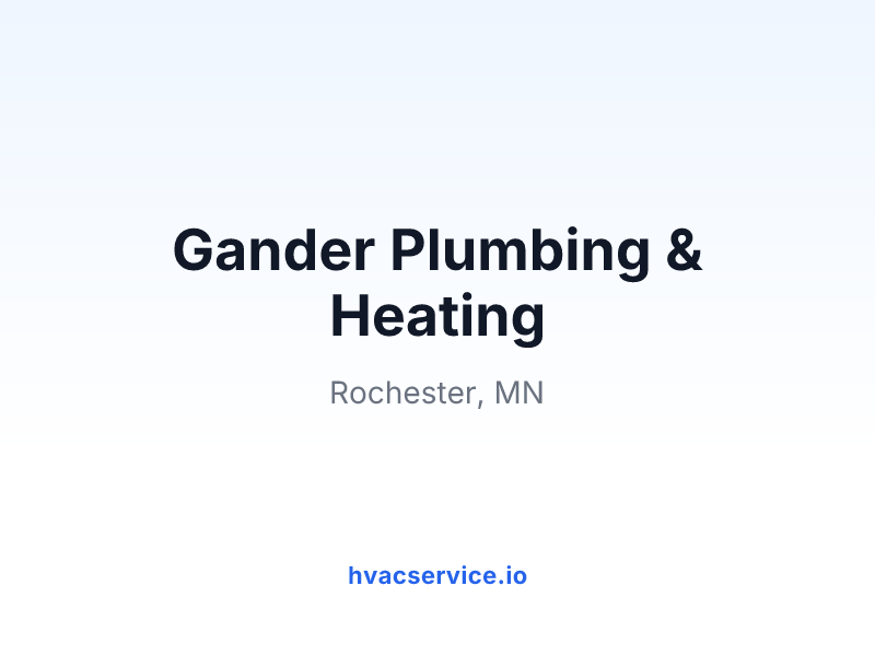 Gander Plumbing & Heating