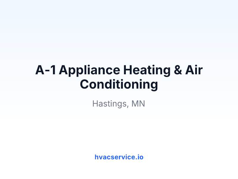 A-1 Appliance Heating & Air Conditioning