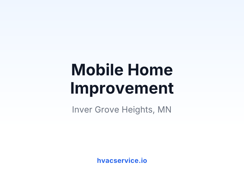 Mobile Home Improvement