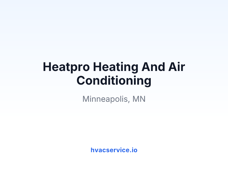 Heatpro Heating And Air Conditioning