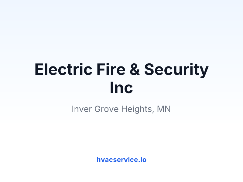 Electric Fire & Security Inc