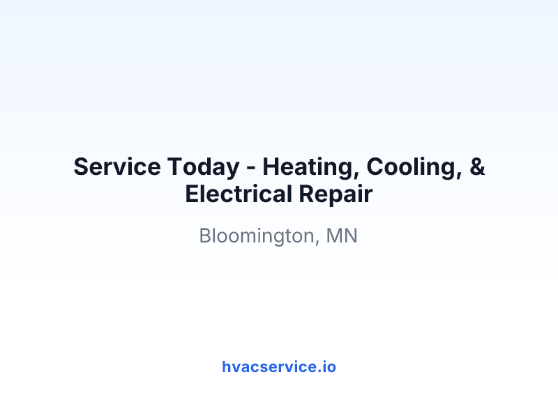 Service Today - Heating, Cooling, & Electrical Repair