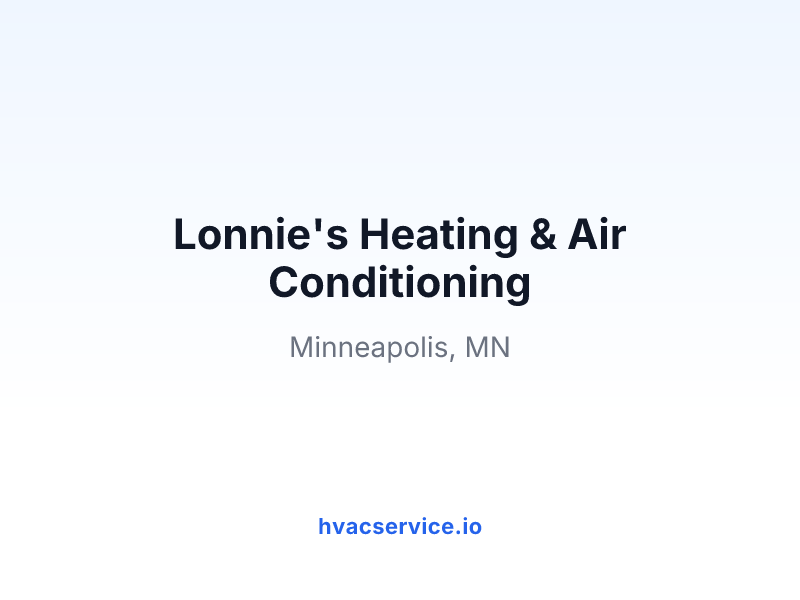 Lonnie's Heating & Air Conditioning