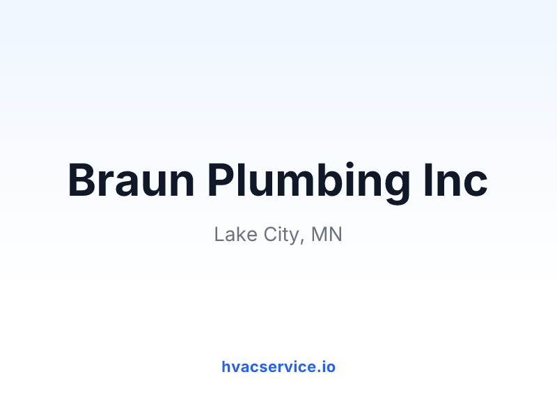 Braun Plumbing Inc