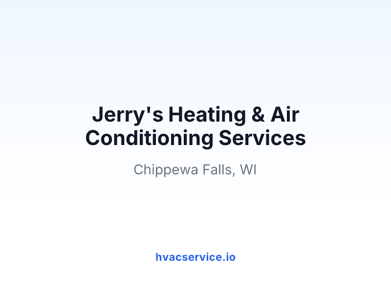 Jerry's Heating & Air Conditioning Services