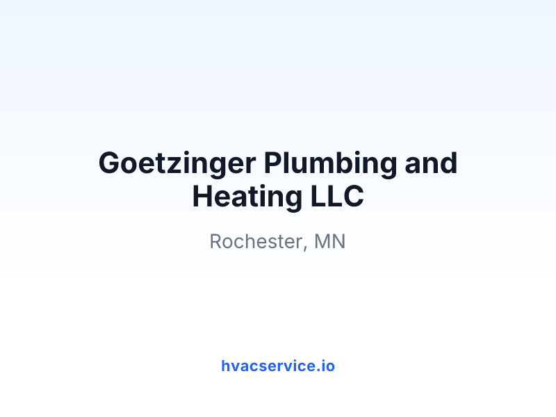 Goetzinger Plumbing and Heating LLC