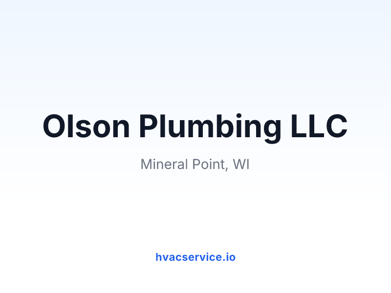 Olson Plumbing LLC