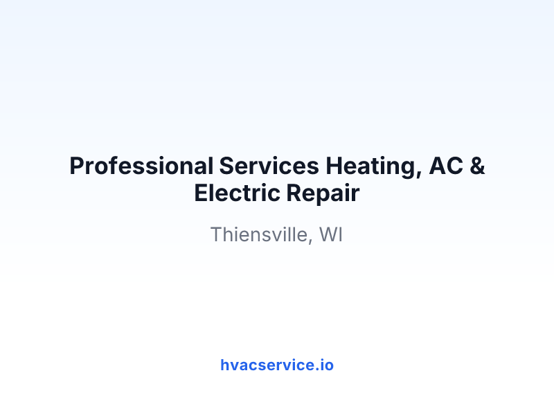 Professional Services Heating, AC & Electric Repair