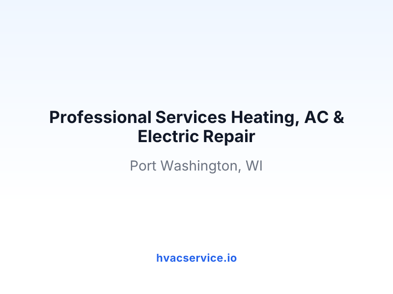 Professional Services Heating, AC & Electric Repair