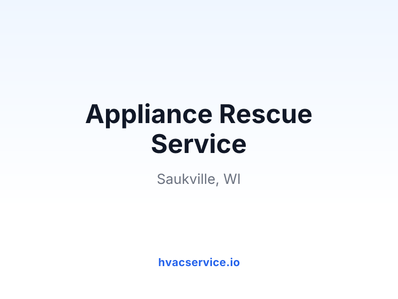 Appliance Rescue Service