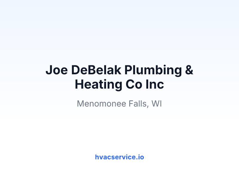 Joe DeBelak Plumbing & Heating Co Inc