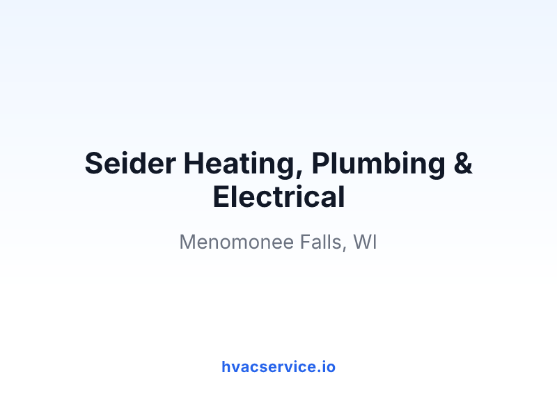 Seider Heating, Plumbing & Electrical