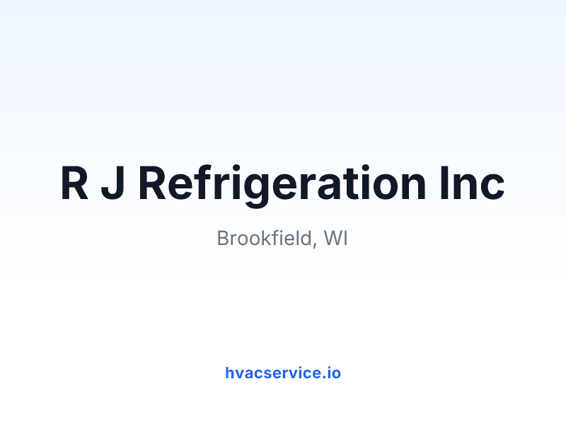 R J Refrigeration Inc