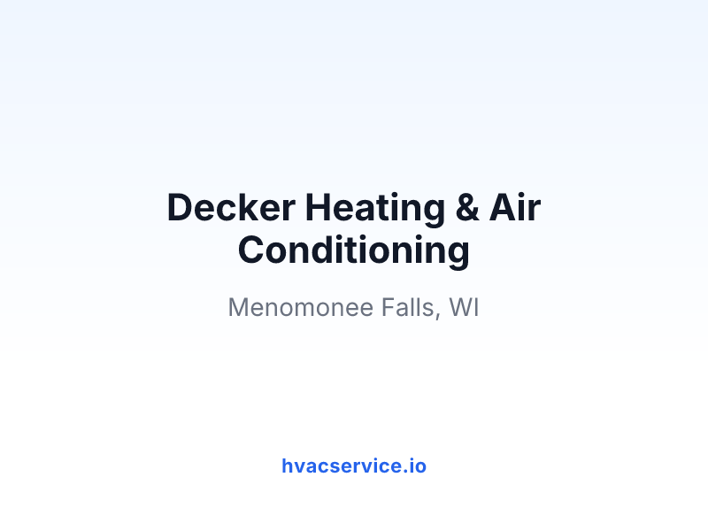 Decker Heating & Air Conditioning