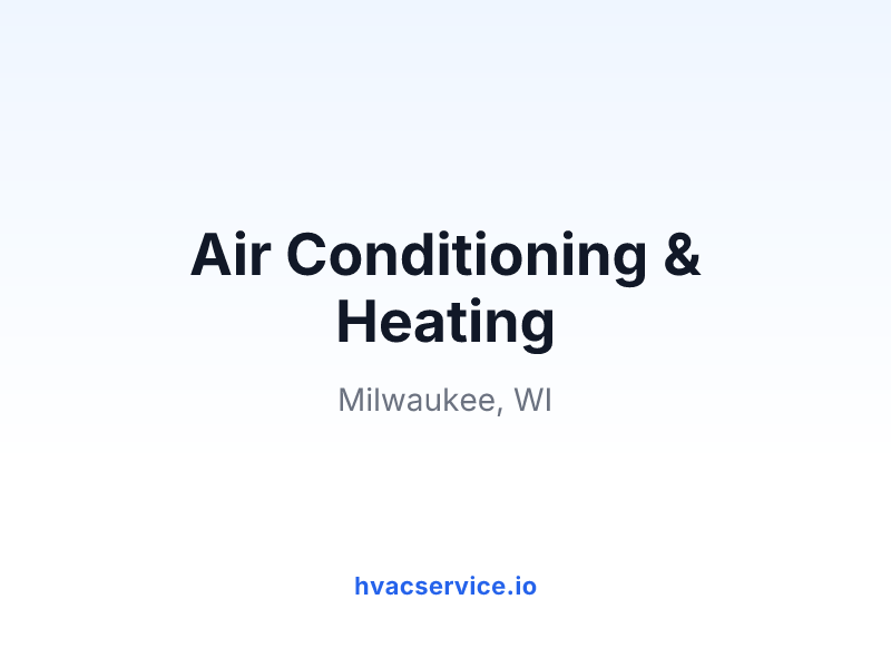 Air Conditioning & Heating