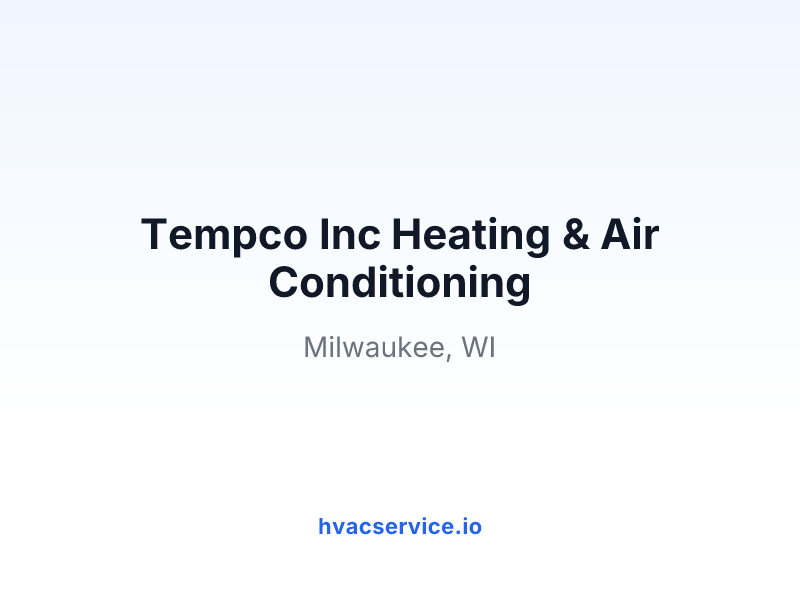 Tempco Inc Heating & Air Conditioning