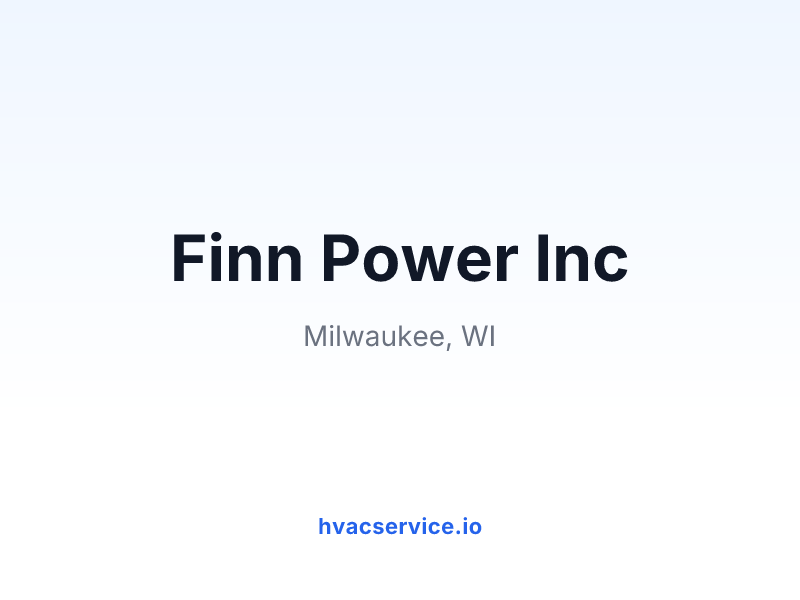 Finn Power Inc