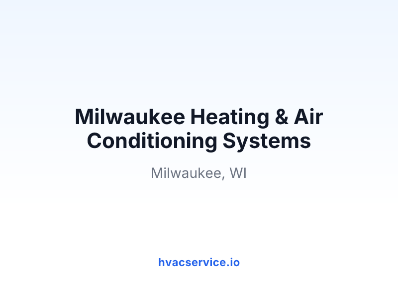 Milwaukee Heating & Air Conditioning Systems
