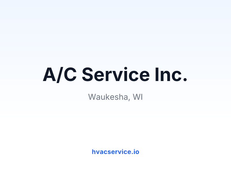 A/C Service Inc.
