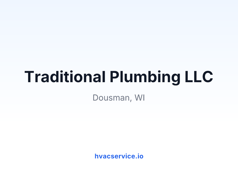 Traditional Plumbing LLC