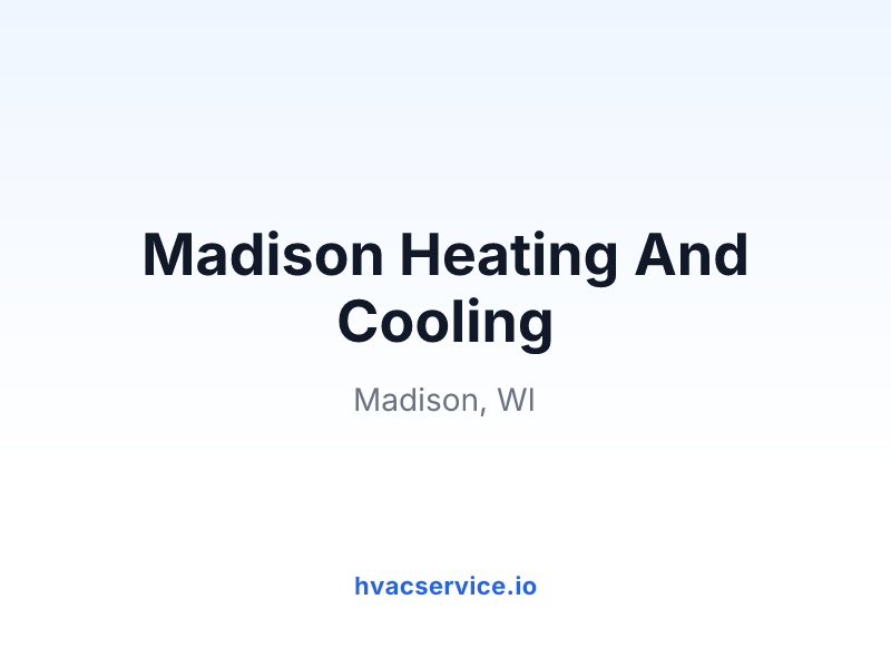 Madison Heating And Cooling