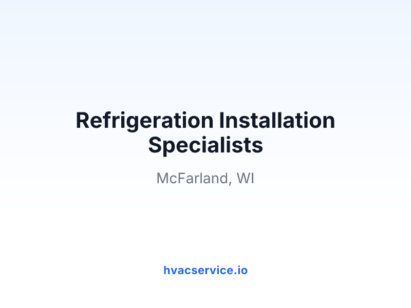 Refrigeration Installation Specialists