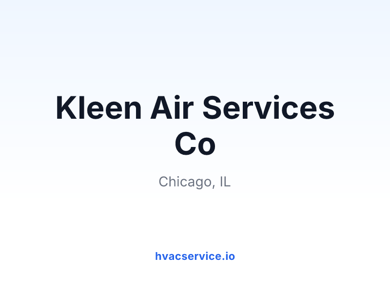Kleen Air Services Co