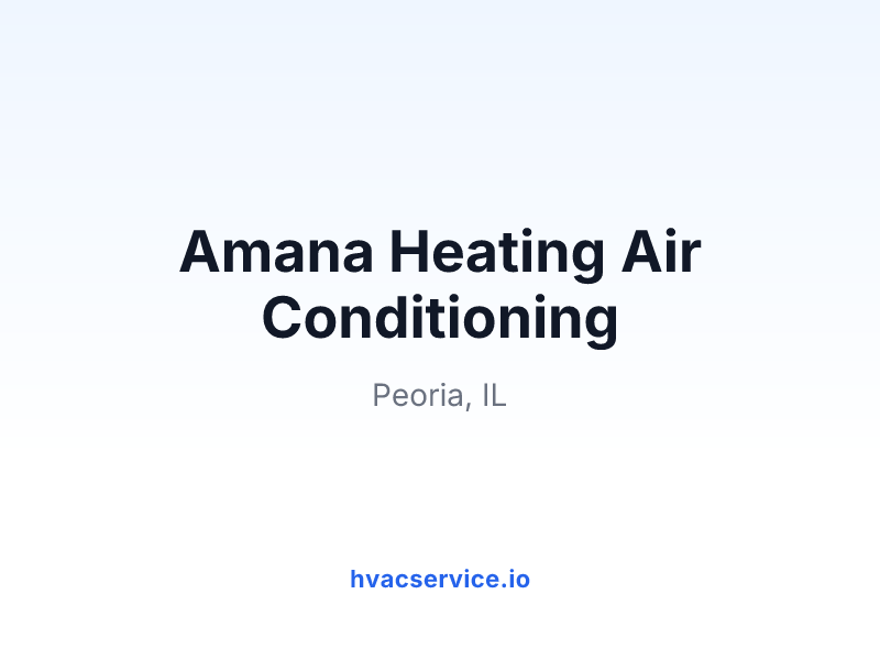 Amana Heating Air Conditioning