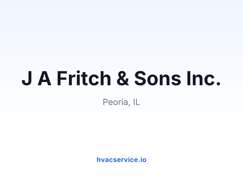J A Fritch & Sons Inc.