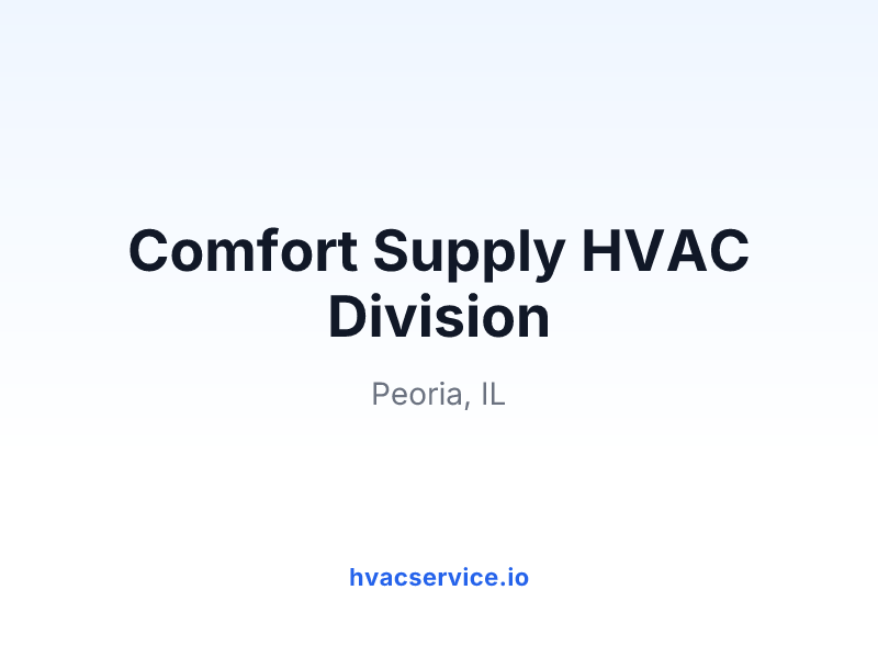 Comfort Supply HVAC Division