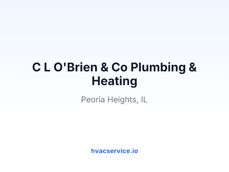 C L O'Brien & Co Plumbing & Heating