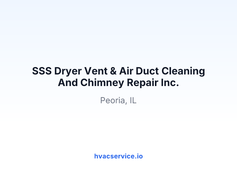 SSS Dryer Vent & Air Duct Cleaning And Chimney Repair Inc.
