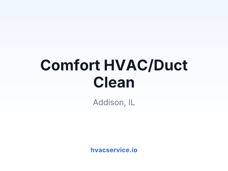 Comfort HVAC/Duct Clean