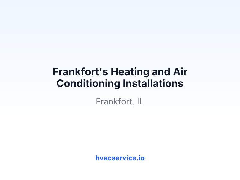 Frankfort's Heating and Air Conditioning Installations