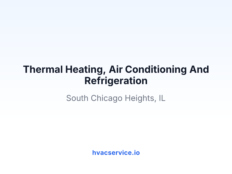 Thermal Heating, Air Conditioning And Refrigeration